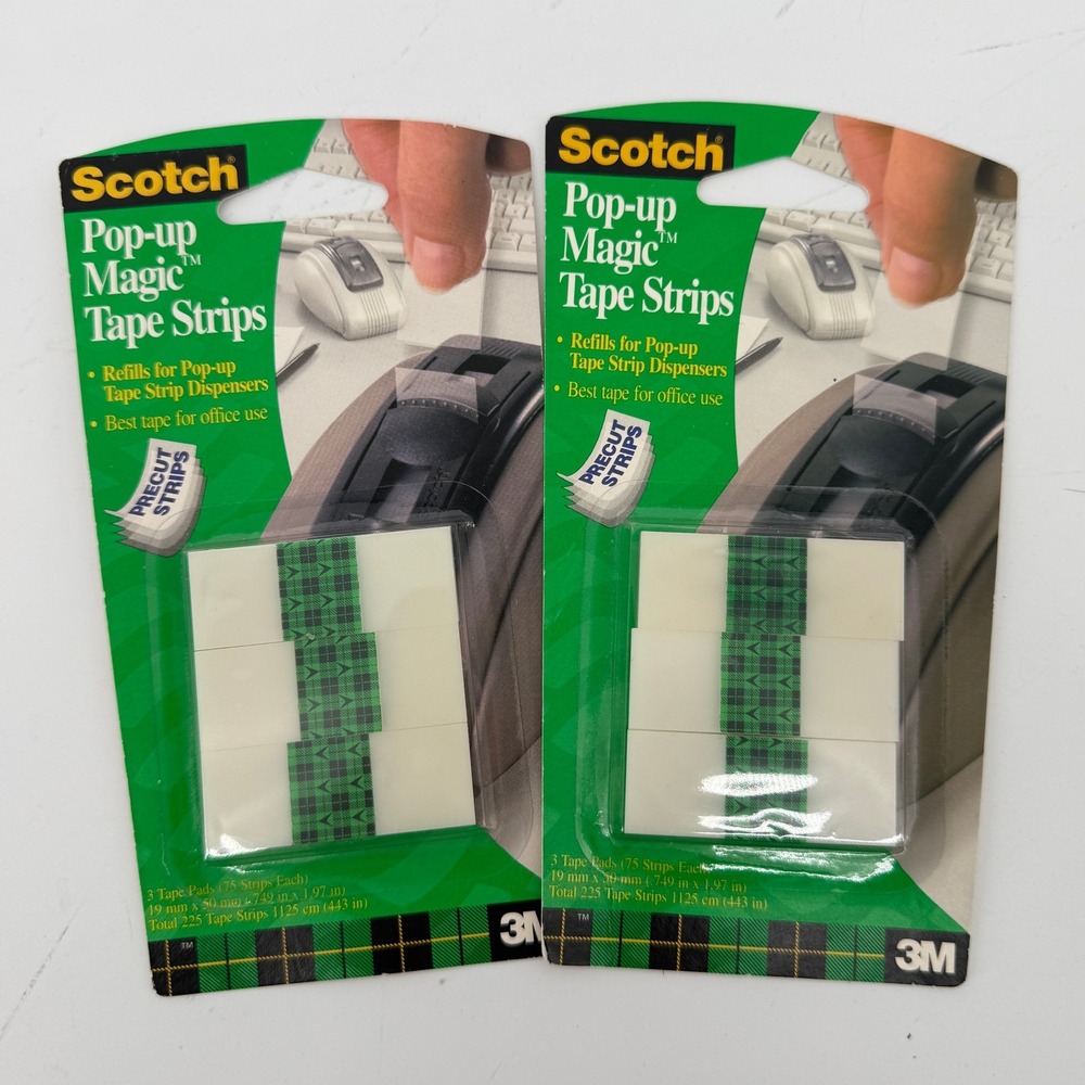 3M Scotch Pop Up Magic Tape Strip Desktop Dispenser Hand Strap 750 Tape Strip - Picture 7 of 9